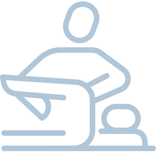 chiro icon light blue